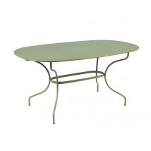 Fermob - Table de jardin en métal ovale Opera+ 160 x 90 cm Cactus Cactus Dimensions (L x l x H):160 x 90 x 74 cm Extensible:Non Forme:Ovale Garantie:5