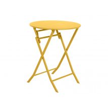 Hesperide - Table de jardin ronde Greensboro Ø 60 cm Moutarde - Hespéride Jaune Dimensions (L x l x H):60 x 60 x 71 cm Dimensions (Ø x H):60 x 71 cm E