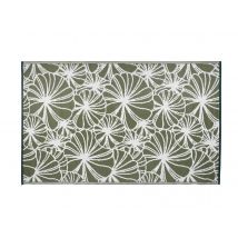 Esschert Design - Tapis d'extérieur motif floral vert/blanc réversible241 x 151 cm Vert Dimensions (L x l):241 x 151 cm Forme:Rectangle Marque:JARDIDE