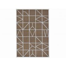 Jardiline - Tapis extérieur rectangulaire Alexandrie 115 x 180 cm en laine synthétique Marron Dimensions (L x l x H):115 x 180 x 1 cm Forme:Rectangle