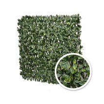 Jardideco - Treillis extensible Laurier Amande 2 m (2 treillis de 1 x 2 m) Vert Densité:2,35 kg, en Polyéthylène Occultation:Naturelle