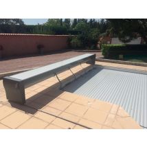 Sofatec - Volet de piscine hors-sol Prestige sur rail 10,00 x 5,00 m Blanc, en PVC