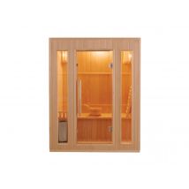 France Sauna - Sauna traditionnel 3 places Zen Bois, en Bois épicéa 100% Canadien - 153 x 110 x 190 cm