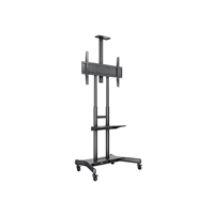 55-80" M Public Floorstand Basic 180, kärryteline, musta