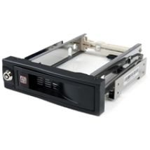 3.5" Trayless Hot Swap SATA Mobile Rack 5.25" -laitepaikkaan, musta/hopea