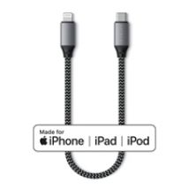 Lightning - USB-C -kaapeli, MFI, 0,25m, gunmetal