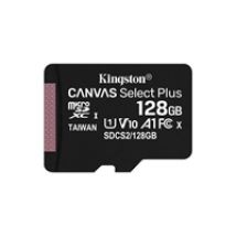 128GB Canvas Select Plus, microSDXC -muistikortti, UHS-I V10 U1 A1, 100 MB/s, SD-adapterilla