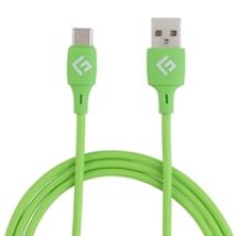 Soft Silicon USB-C/USB-A -kaapeli, 0,5m, vihreä (Poistotuote! Norm. 13,90€)