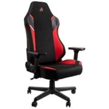 X1000 Gaming Chair, kangasverhoiltu pelituoli, musta/punainen