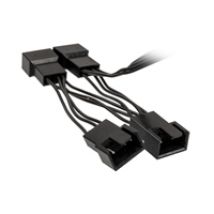 1 -> 4 PWM-tuulettimen jakokaapeli, 35cm, musta