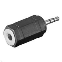2,5mm uros -> 3,5mm naaras -adapteri, musta