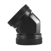 12mm Hard Tube Adapter 45° -adapteriliitin, 45° kulma, musta