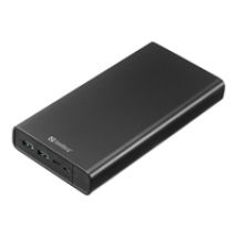 38 400mAh varavirtalähde, USB-C PD 100W + 2x USB-A, musta