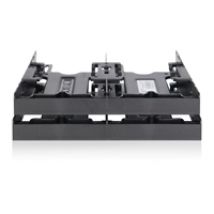 FLEX-FIT Quattro 4x 2.5" HDD/SSD 5.25" laitepaikkaan asennussarja, musta