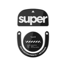 Superglide (Type-S) for Logitech G PRO X SUPERLIGHT 2, hiiren tassusarja, musta