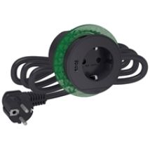 Unica System+, pöytäpistorasia 1x Schuko + USB-A 3,1A, antrasiitti