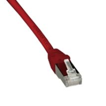S/FTP Cat6a suojattu laitekaapeli, 3m, punainen