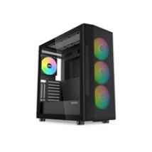 S40 Black, ikkunallinen miditornikotelo, musta