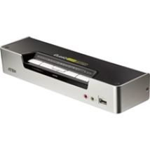 KVMP-kytkin, 4-porttinen HDMI/USB/Audio, hopea/musta