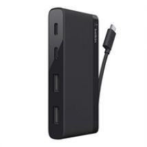 2+2-porttinen 3.2 Gen1 USB-C -hubi, musta