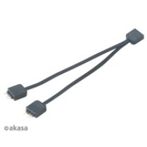 Addressable RGB LED -jakokaapeli 1->2x, 12cm, musta