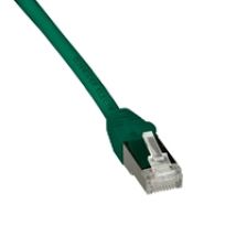 S/FTP Cat6a suojattu laitekaapeli, 3m, vihreä