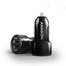 24W autolaturi 2x USB-A, musta