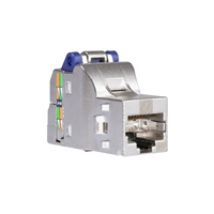 STP Cat6a suojattu dataliitin, 10G, hopea