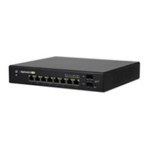 EdgeSwitch 8 150W, hallittu PoE+ Gigabit -kytkin, jossa SFP, musta