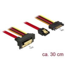 SATA3 7-pin + SATA 15-pin virtaliitin -> SATA 22-pin -kaapeli, 30cm, monivärinen