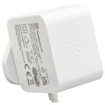 Raspberry Pi 5 virallinen verkkovirtasovitin, USB-C, 27W, valkoinen