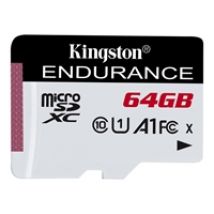 64GB High Endurance, microSDXC -muistikortti, UHS-I U1 C10 A1, 95/30 MB/s