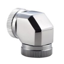 12mm Hard Tube Adapter 90° -adapteriliitin, 90° kulma, kromi