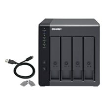 TR-004, 4-paikkainen USB Type-C -laajennuskotelo, USB 3.0, musta