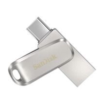 256GB Ultra Dual Drive Luxe,  3.2 Gen1 USB-A+C -muistitikku, 400 MB/s, hopea