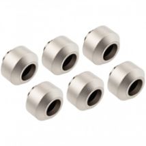 Hardline Compression Fitting - 12mm, suora putkiliitinsarja, 6kpl, Satin Nickel