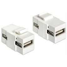 Keystone moduli, USB 2.0 Typ A naaras - USB Typ A naaras, valkoinen