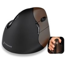 VerticalMouse 4 Small Wireless, langaton ergonominen pystyhiiri, oikeakätinen, musta/ruskea
