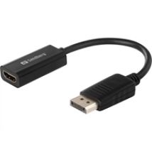 DisplayPort 1.1 -> HDMI 1.3a -adapteri, musta