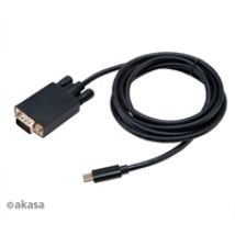 USB-C - VGA -adapterikaapeli, 1,8m, musta