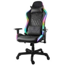 GAM-080, keinonahkaverhoiltu RGB-pelituoli, musta