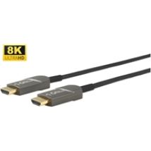 2.1 HDMI -näyttökaapeli, optinen, 10m, musta