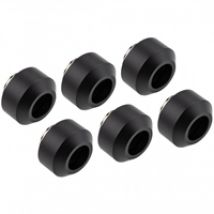 Hardline Compression Fitting - 12mm, suora putkiliitinsarja, 6kpl, Satin Black