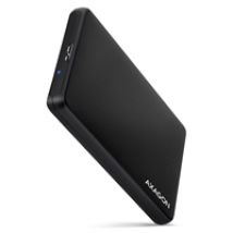 Ulkoinen kotelo 2.5" SATA III 6G HDD/SSD-levylle, 3.2 Gen1 micro-B USB, musta
