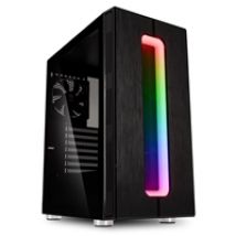Nimbus, RGB-valaistu ikkunallinen miditornikotelo, musta