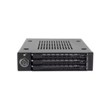 ToughArmor 3x 2.5" SAS/SATA HDD/SSD -levykehikko 3.5" laitepaikkaan, musta