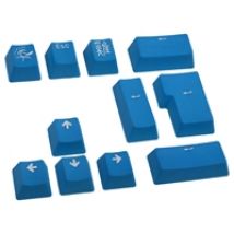 PBT Double-Shot Keycap Set -näppäinhattusarja, 11 osaa, sininen