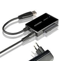 3.2 Gen1 USB-A -adapteri SATA3.1 6G SSD/HDD-levylle, sis. virta-adapterin, musta
