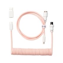 Coiled Aviator Cable - Light Pink, näppäimistön kierrekaapeli