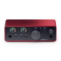 Scarlett Solo 4th Gen, 2-in, 2-out ulkoinen USB-äänikortti/Audio Interface, musta/punainen